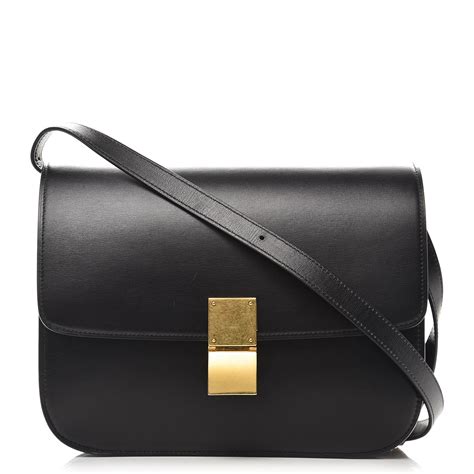 celine medium classic bag in box calf women stores|CELINE Box Calfskin Medium Classic Box Flap Bag Black .